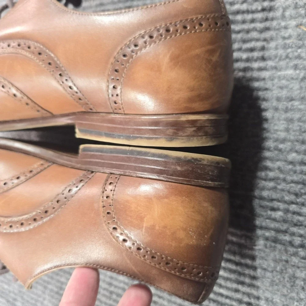 Aldo Shoes Mens Size 11 Brown Leather Wingtip Brogue Derby Oxford Dress Lace Up